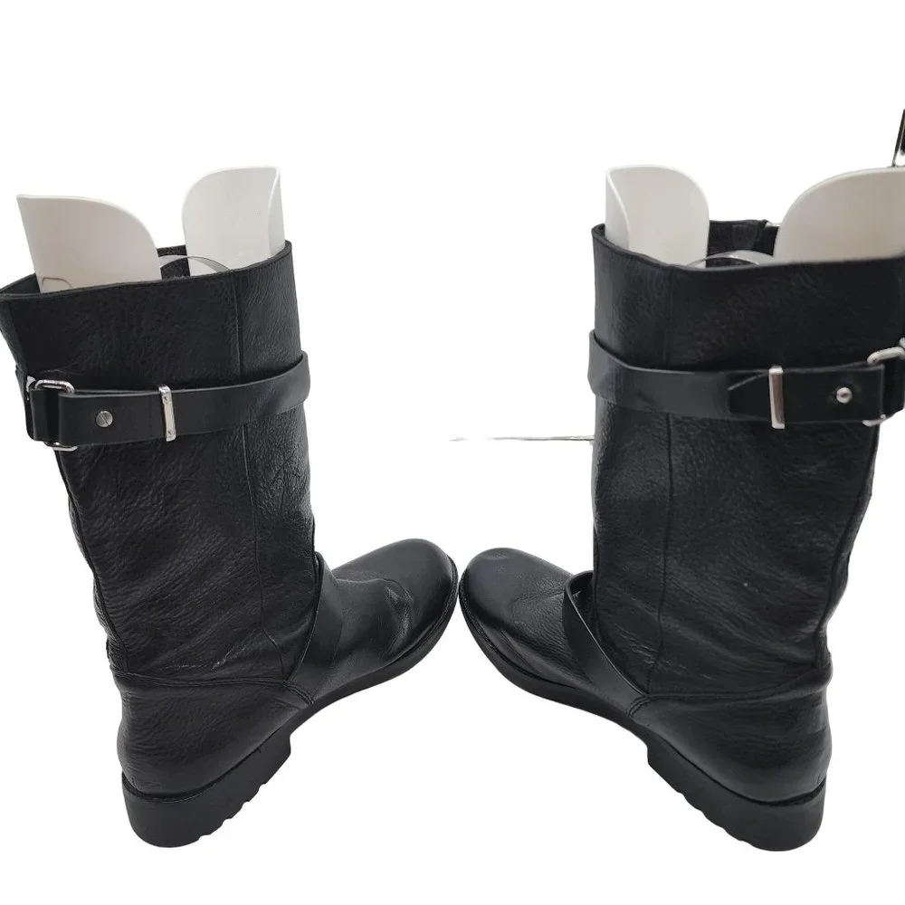 Coach Vanessa Leather Boots Moto Steampunk Goth Womens size 11B - Picture 5 of 7